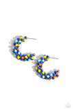 Balloon Backdrop - Blue Earrings - Paparazzi Accessories Earrings Bedazzle Me Pretty Mobile Fashion Boutique