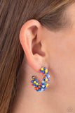 Balloon Backdrop - Blue Earrings - Paparazzi Accessories Earrings Bedazzle Me Pretty Mobile Fashion Boutique