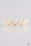 BALLROOM and Board - Gold Bracelet - Paparazzi Accessories Bracelet Bedazzle Me Pretty Mobile Fashion Boutique
