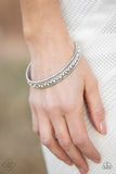 Ballroom Bauble - White Bracelet - Paparazzi Accessories Bracelet Bedazzle Me Pretty Mobile Fashion Boutique