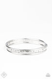 Ballroom Bauble - White Bracelet - Paparazzi Accessories Bracelet Bedazzle Me Pretty Mobile Fashion Boutique