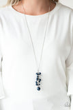 Ballroom Belle - Blue Necklace - Paparazzi Accessories Necklace Bedazzle Me Pretty Mobile Fashion Boutique