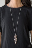 Ballroom Belle - Brown Necklace - Paparazzi Accessories Necklace Bedazzle Me Pretty Mobile Fashion Boutique