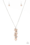 Ballroom Belle - Brown Necklace - Paparazzi Accessories Necklace Bedazzle Me Pretty Mobile Fashion Boutique
