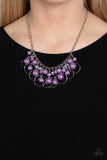 Ballroom Bliss - Purple Necklace - Paparazzi Accessories Necklace Bedazzle Me Pretty Mobile Fashion Boutique
