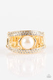 Bank Run - Gold Ring - Paparazzi Accessories Ring Bedazzle Me Pretty Mobile Fashion Boutique