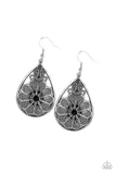Banquet Bling - Black Earrings - Paparazzi Accessories Earrings Bedazzle Me Pretty Mobile Fashion Boutique