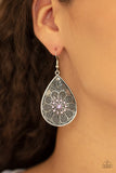 Banquet Bling - Purple Earrings - Paparazzi Accessories Earrings Bedazzle Me Pretty Mobile Fashion Boutique