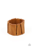 Barbados Backdrop - Brown Bracelet - Paparazzi Accessories Bracelet Bedazzle Me Pretty Mobile Fashion Boutique