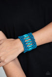 Barbados Beach Club - Blue Bracelet - Paparazzi Accessories Bracelet Bedazzle Me Pretty Mobile Fashion Boutique
