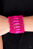 Barbados Beach Club - Pink Bracelet - Paparazzi Accessories Bracelet FS-Bedazzle Me Pretty Mobile Fashion Boutique