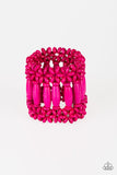 Barbados Beach Club - Pink Bracelet - Paparazzi Accessories Bracelet FS-Bedazzle Me Pretty Mobile Fashion Boutique