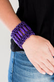 Barbados Beach Club - Purple Bracelet - Paparazzi Accessories Bracelet Bedazzle Me Pretty Mobile Fashion Boutique