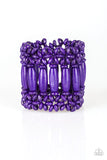 Barbados Beach Club - Purple Bracelet - Paparazzi Accessories Bracelet Bedazzle Me Pretty Mobile Fashion Boutique