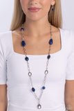 Barcelona Bash - Blue Lanyard - Paparazzi Accessories Lanyard Bedazzle Me Pretty Mobile Fashion Boutique
