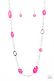 Barcelona Bash - Pink Necklace - Paparazzi Accessories Necklace Bedazzle Me Pretty Mobile Fashion Boutique