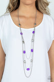 Barefoot and Beachbound - Purple Necklace - Paparazzi Accessories Necklace Bedazzle Me Pretty Mobile Fashion Boutique