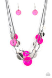 Barefoot Beaches - Pink Necklace - Paparazzi Accessories Necklace Bedazzle Me Pretty Mobile Fashion Boutique