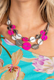 Barefoot Beaches - Pink Necklace - Paparazzi Accessories Necklace Bedazzle Me Pretty Mobile Fashion Boutique