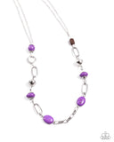 Barefoot Bohemian - Purple Necklace - Paparazzi Accessories Necklace Bedazzle Me Pretty Mobile Fashion Boutique