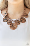 Barely Scratched The Surface - Copper Necklace - Paparazzi Accessories Necklace Bedazzle Me Pretty Mobile Fashion Boutique