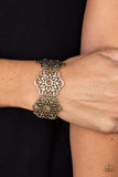 Baroque Bouquet - Brass Bracelet - Paparazzi Accessories Bracelet Bedazzle Me Pretty Mobile Fashion Boutique