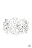 Baroque Bouquet - Silver Bracelet - Paparazzi Accessories Bracelet Bedazzle Me Pretty Mobile Fashion Boutique