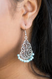 BAROQUE The Bank - Blue Earrings - Paparazzi Accessories Earrings FS-Bedazzle Me Pretty Mobile Fashion Boutique