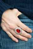 BAROQUE The Spell - Red Ring - Paparazzi Accessories Ring Bedazzle Me Pretty Mobile Fashion Boutique