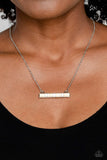 Barred Bohemian - White Necklace - Paparazzi Accessories Necklace Bedazzle Me Pretty Mobile Fashion Boutique