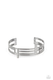 Barred Lines - Black Mens Bracelet - Paparazzi Accessories Mens Bracelet Bedazzle Me Pretty Mobile Fashion Boutique