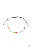 Basecamp Boyfriend - White Bracelet - Paparazzi Accessories Bracelet Bedazzle Me Pretty Mobile Fashion Boutique
