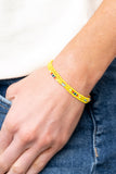 Basecamp Boyfriend - Yellow Bracelet - Paparazzi Accessories Bracelet Bedazzle Me Pretty Mobile Fashion Boutique