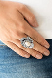 Basic Element - White Ring - Paparazzi Accessories Ring Bedazzle Me Pretty Mobile Fashion Boutique