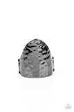 Basic Instincts - Black Ring - Paparazzi Accessories Ring Bedazzle Me Pretty Mobile Fashion Boutique