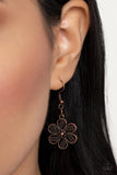 Basketful of Blossoms - Copper Necklace - Paparazzi Accessories Necklace Bedazzle Me Pretty Mobile Fashion Boutique