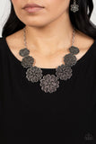 Basketful of Blossoms - Silver Necklace - Paparazzi Accessories Necklace FS-Bedazzle Me Pretty Mobile Fashion Boutique