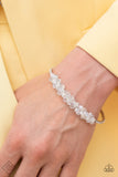 BAUBLY Personality - White Bracelet - Paparazzi Accessories Bracelet Bedazzle Me Pretty Mobile Fashion Boutique
