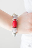 BAY After BAY - Red Bracelet - Paparazzi Accessories Bracelet Bedazzle Me Pretty Mobile Fashion Boutique