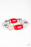 BAY After BAY - Red Bracelet - Paparazzi Accessories Bracelet Bedazzle Me Pretty Mobile Fashion Boutique