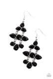 Bay Breezin - Black Earrings - Paparazzi Accessories Earrings Bedazzle Me Pretty Mobile Fashion Boutique