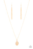 Be The Peace You Seek - Gold Necklace - Paparazzi Accessories Necklace FS-Bedazzle Me Pretty Mobile Fashion Boutique