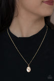 Be The Peace You Seek - Gold Necklace - Paparazzi Accessories Necklace FS-Bedazzle Me Pretty Mobile Fashion Boutique