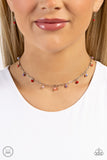 Beach Ball Bliss - Red Necklace - Paparazzi Accessories Necklace Bedazzle Me Pretty Mobile Fashion Boutique
