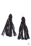 Beach Bash - Black Earrings - Paparazzi Accessories Earrings Bedazzle Me Pretty Mobile Fashion Boutique