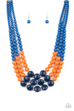 Beach Bauble - Blue Necklace - Paparazzi Accessories Necklace Bedazzle Me Pretty Mobile Fashion Boutique