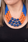 Beach Bauble - Blue Necklace - Paparazzi Accessories Necklace Bedazzle Me Pretty Mobile Fashion Boutique