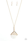 Beach Beam - Gold Necklace - Paparazzi Accessories Necklace Bedazzle Me Pretty Mobile Fashion Boutique