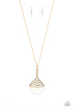 Beach Beam - White Necklace - Paparazzi Accessories Necklace Bedazzle Me Pretty Mobile Fashion Boutique