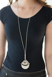 Beach Beam - White Necklace - Paparazzi Accessories Necklace Bedazzle Me Pretty Mobile Fashion Boutique